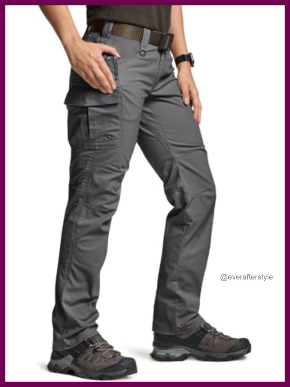 Flex Stretch Tactical Cargo Work Pants Water Resistant Ripstop Outdoor Hiking